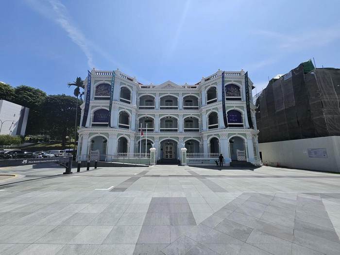 The Peranakan Museum's 1910 facade on Armenian Street, Singapore